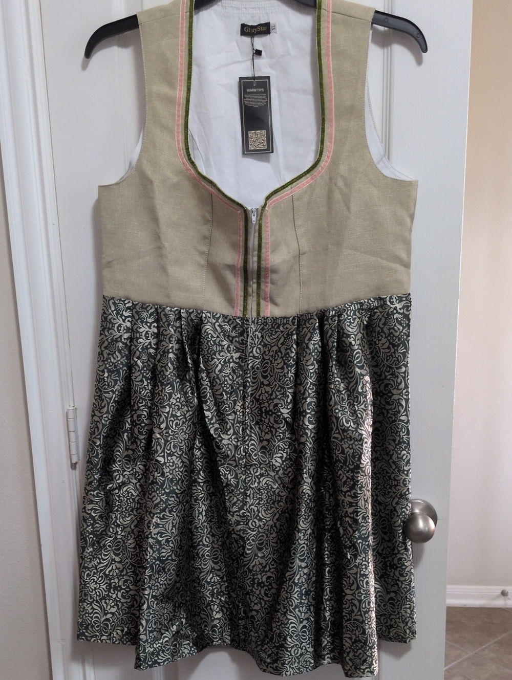 Bavarian Oktoberfest Dress Green And Gold